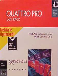 Borland Quattro Pro 4.0 for DOS, LAN Pack