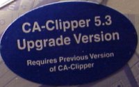 CA-Clipper 5.3 Upgrade label