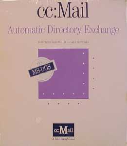 cc:Mail Automatic Directory Exchange version 1.0, for MS-DOS, 3.5and5.25 