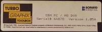Borland Turbo Graphix Toolbox 1.0, diskette label