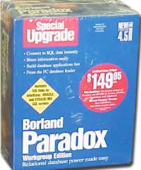 Borland Paradox 4.5 for Windows, Workgroup Edition, Special Upgrade