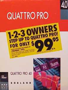 quattro pro dos borland competitive upgrade version requirements system