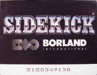 Borland Sidekick 1.5 for DOS label