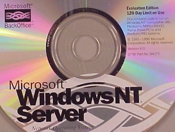 Microsoft Windows NT server 4.0 120 day evaluation CD