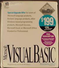 Microsoft Visual BASIC 1.0 Professional for Windows, upgrade